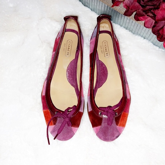 COACH Jenilee Patchwork Suede Flat - Picture 4 of 10